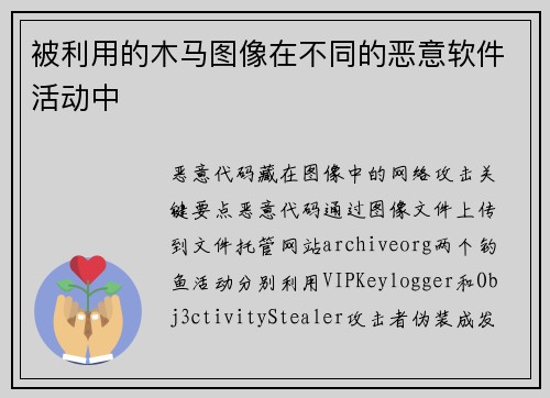 被利用的木马图像在不同的恶意软件活动中 